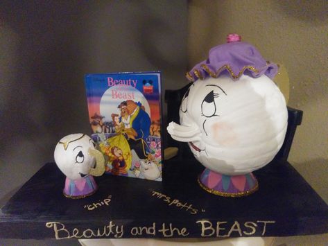 Chip And Mrs Potts, Halloween Pumpkin Diy, Pumpkin Diy, Mrs Potts, Pumpkin Designs, Halloween Pumpkin Designs, Carving Ideas, Diy Pumpkin, Pumpkin Design