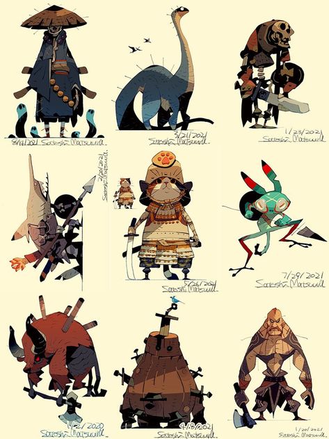 Monster Human, Satoshi Matsuura, Bd Art, Arte Peculiar, Chibi Characters, Game Character Design, Monster Design, Creature Concept Art, Character Design Animation