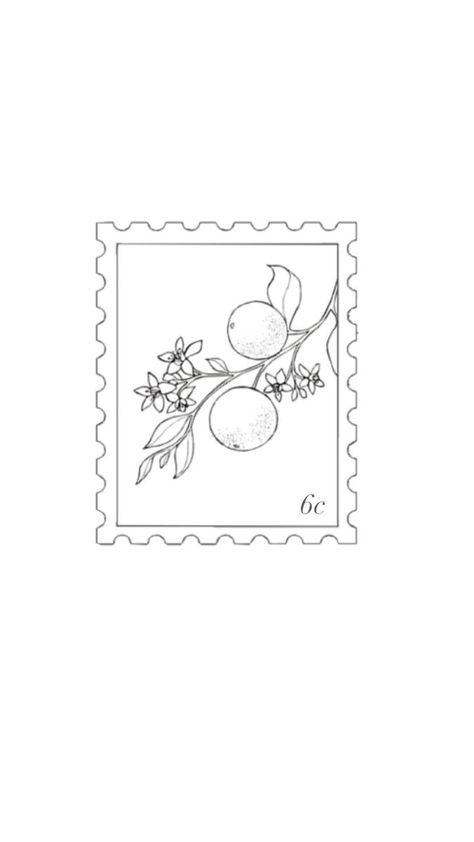 Florida Postage Stamp Tattoo, Bee Stamp Tattoo, Small Lily Tattoos For Women, Small Postage Stamp Tattoo, Orange Tree Branch Tattoo, Lemon Postage Stamp Tattoo, Tattoos For Italy, Florida Stamp Tattoo, Fruit Stamp Tattoo