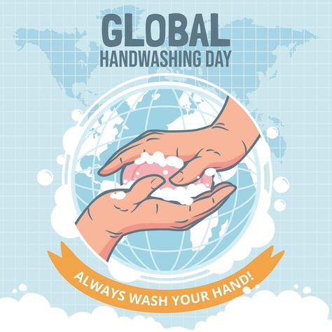 Free Vector | Hand drawn global handwashing day illustration Global Handwashing Day, Day Illustration, Vector Hand, Wash Your Hands, Hand Washing, Hand Drawn, Vector Free, How To Draw Hands