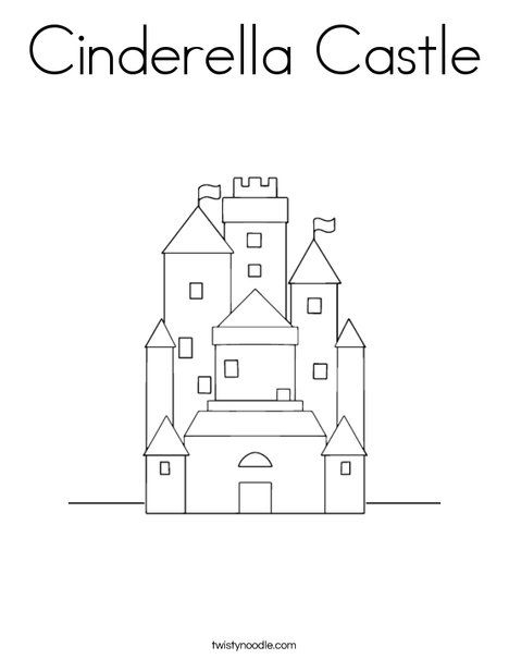 Cinderella Castle Coloring Page - Twisty Noodle Cinderella Coloring Pages, Castle Coloring Page, Twisty Noodle, Holiday Lettering, Cinderella Castle, Kids Prints, Coloring Page, Cinderella, Coloring Pages