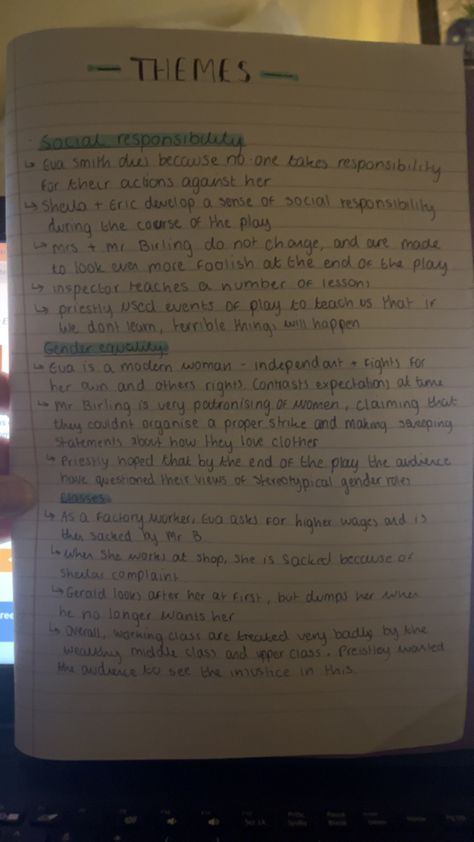 Themes In An Inspector Calls, Inspector Calls Themes, An Inspector Calls Revision Notes Themes, Aic Revision, An Inspector Calls Revision Notes, Revision Materials, Inspector Calls Revision, An Inspector Calls Quotes, Revision Poster