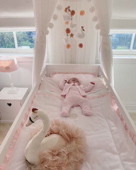 Popsidaisickle on Instagram: “Cuteness overload! Absolutely love the photos you send in. Every one of them is magical!! This little princess asleep under her Swan…” Swan Princess, Dream Baby, Cuteness Overload, Little Princess, Baby Love, Rocker, Toddler Bed, Bed, On Instagram