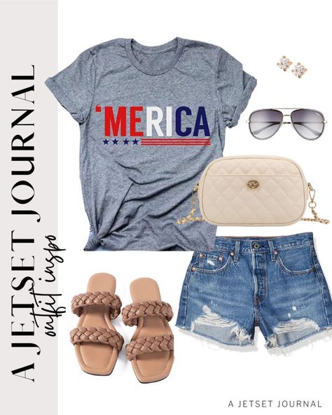 ajetsetjournal on LTK Merica Outfit, Outfit From Amazon, Amazon Outfit Ideas, Simple Outfit Ideas, Leggings Summer, Date Night Outfit Summer, July Fashion, Outfit Ideas For Women, Patriotic Outfit