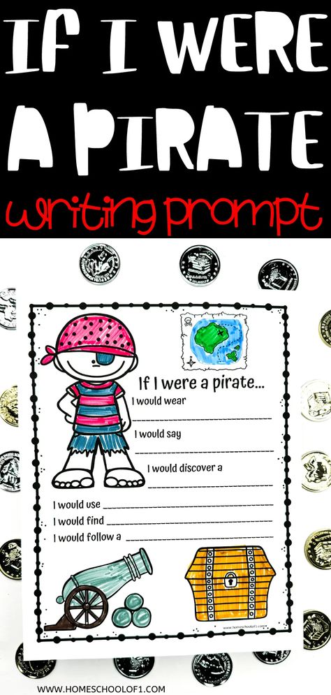 If I Were A Pirate Writing Template (Free Printable) Pirate Prek Crafts, Pirate Themed Activities For Kids, Pirate Kindergarten, Pirate Lesson Plans, Pirate Activities For Kids, Pirate Writing, Dayhome Ideas, Pirate Words, Pirate Preschool