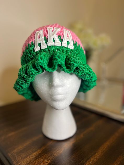 Handmade Crochet Bucket Hat Crochet Bucket Hats, Chunky Yarn Crochet, Bucket Hat Crochet, Sorority Colors, Random Dump, Crochet Bucket, Crochet Clothing And Accessories, Crochet Bucket Hat, Shoes Ideas