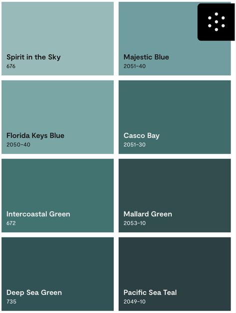 Dark Teal Siding, Teal House Exterior, Beautiful Ceiling Designs, Office Wall Colors, Teal House, Paint Sample Cards, Green House Exterior, Exterior Gray Paint, Zyla Colors