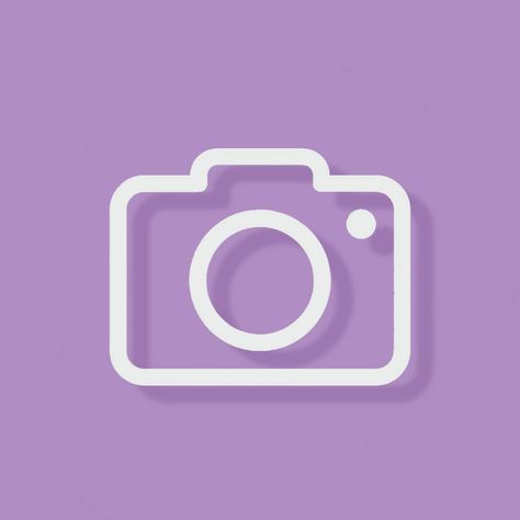 Purple Camera Icon, Purple Setup, Ipad Purple, Cute Camera, Iconic Wallpaper, Camera Icon, Aesthetic Phone, App Icon Design, Logo Icons