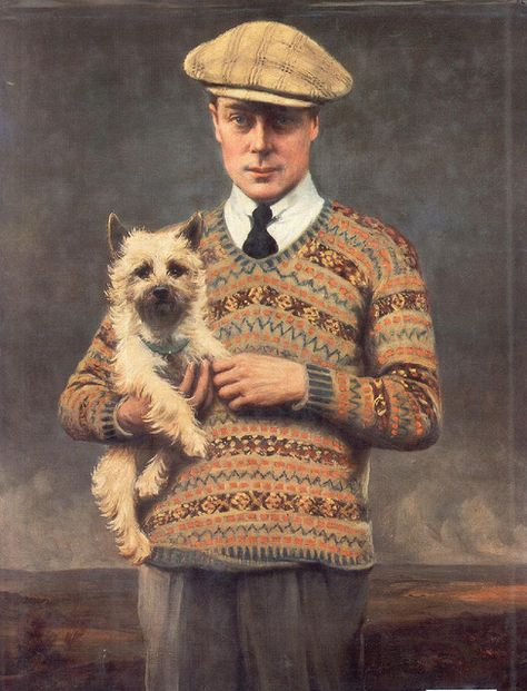 Duke of Windsor in fairisle Marjorie Post, Maglia Fair Isle, Motif Fair Isle, St Helier, 1920s Mens Fashion, Fair Isle Pullover, Advertising Archives, Wallis Simpson, Edward Viii