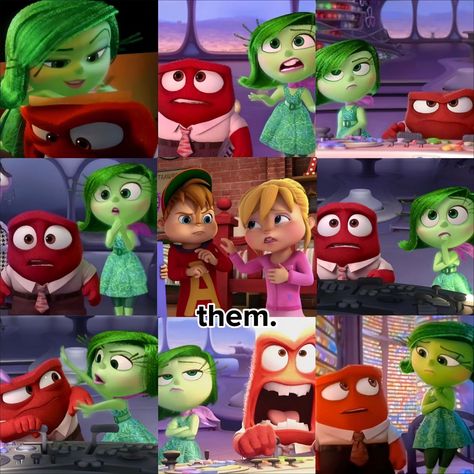 they are literal copies of anger and disgust ❤️💚💗 #alvinandthechipmunks #alvittany #alvin #brittany #disgust #anger #insideout #duo Which duo do you like best?! Alvin Seville Icon, Alvin X Brittany, Alvin And The Chipmunks, Chipmunks, Anger, Inside Out, Disney, Memes, Quick Saves