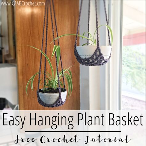 Plant Basket Diy, Hanging Plant Basket, Crochet Plant Hanger, Macrame Plant Hanger Tutorial, Macrame Plant Hanger Patterns, Diy Macrame Plant Hanger, Diy Plant Hanger, Basket Pattern, Crochet Plant