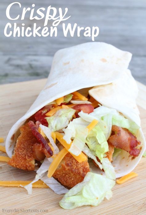 Chicken Finger Wrap Recipes, Tyson Chicken Patty Recipes, Crispy Chicken Ranch Wraps, Chicken Wrap Sandwiches, Tyson Chicken Patties, Chicken Snack Wrap, Chicken Patty Recipes, Crispy Chicken Wraps, Chicken Patty