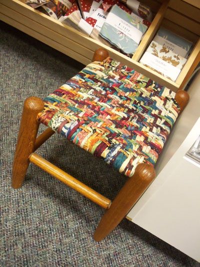 Seat weaving with fabric... Weaving With Fabric, Recipe For Bread, Fabric Twine, Butter Pickles, Canning Recipe, Chair Repair, Quilt Shops, Swift Concert, Woven Chair