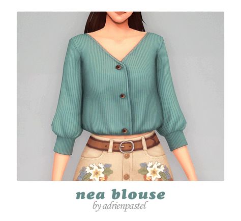 📑 Nea Blouse (Updated) | AdrienPastel The Sims 4 Blouse Cc, Sims 4 Cc Adrienpastel, Tops Sims 4 Cc Patreon, Sims 4 Adrienpastel, Adrienpastel Sims 4, Sims 4 Cc Blouse, Best Sims 4 Cc, Sims 4 Wedding Dress, Puffy Sleeve Shirt