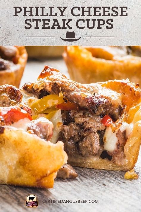 Philly Cheesesteak Bites, Philly Cheesesteak Cups, Crescent Roll Philly Cheese Steak, Mini Philly Cheese Steak Appetizers, Philly Cheese Steak Bites, Philly Cheese Steak Cups, Philly Cheese Steak Puff Pastry, Philly Cheese Steak Crescent Ring, Philly Cheese Steak Appetizer