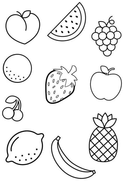 hellokittyparacolorir #coloringforgrownups #i Fruits Coloring Pages For Kids, Fruit Coloring Pages Free Printable, Coloring Pages Fruits, Fruits Coloring Pages, Free Coloring Pictures, Fruit Coloring, Vegetable Coloring Pages, Fruit Coloring Pages, Fruits Drawing