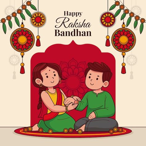 Raksha Bandhan Illustration, Happy Raksha Bandhan Images, Raksha Bandhan Images, Advanced Cardiac Life Support, School Wall Art, Black Paper Drawing, Air Ambulance, Art Village, Happy Rakshabandhan