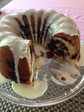 Blueberry Zucchini Cake, Lemon Blueberry Pound Cake, Blueberry Zucchini, Blueberry Pound Cake, Blueberry Coffee Cake, Sour Cream Coffee Cake, Bundt Cake Pan, Zucchini Cake, Warm Cake