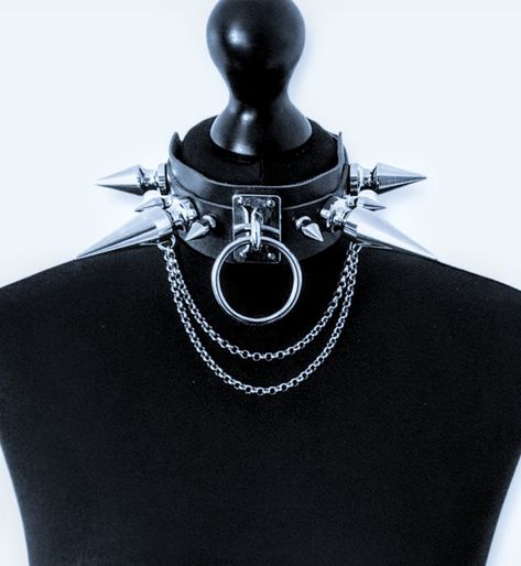 Dystopian Accessories, Spike Choker, Spiked Collar, Goth Choker, Goth Accessories, Black Choker, Leather Chokers, Choker Collar, Leather Collar