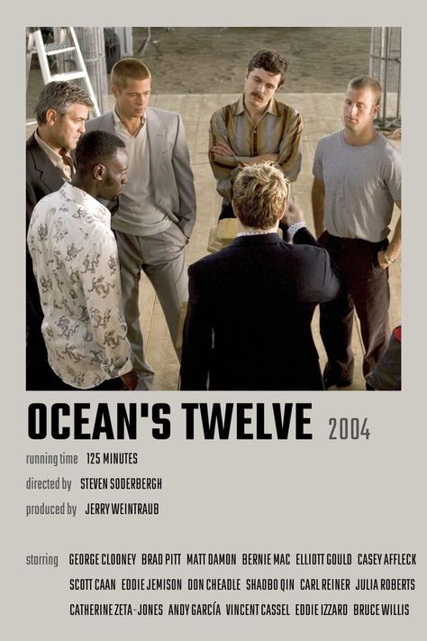 Oceans 12 Aesthetic, Oceans 12, Matt Damon Movies, Ocean’s Twelve, Oceans 13, Oceans Twelve, Oceans 11, Film Recommendations, Scott Caan