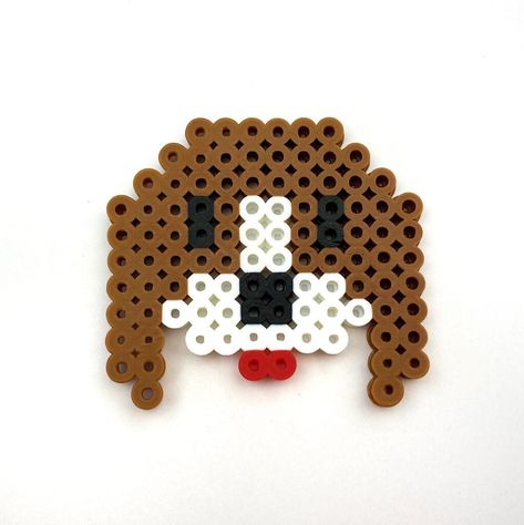 Dog Perler Bead Patterns, Melts Beads, Perler Bead Designs, Pyssla Beads, Perler Projects, Hamma Beads Ideas, Melty Bead Patterns, Hamma Beads, Diy Perler Bead Crafts