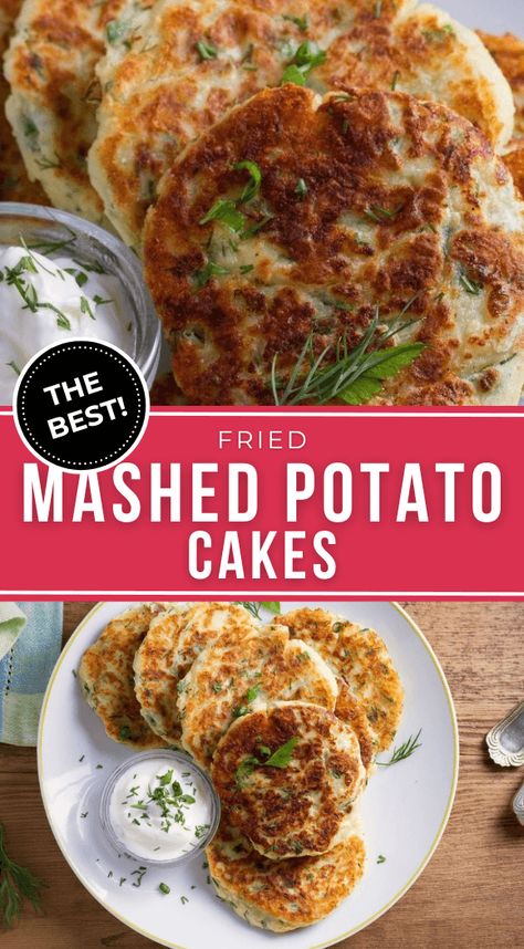 Fried Mashed Potato Cakes are the ultimate indulgence for potato lovers everywhere. These little cheesy pockets of pure deliciousness will have you coming back for seconds and possibly thirds. Fried Mashed Potato Cakes, Fried Mashed Potato Patties, Fried Potato Patties, Mashed Potato Pancakes Recipe, Fried Potato Cakes, Fried Mashed Potatoes, Mashed Potato Patties, Mashed Potato Pancakes, Mashed Potato Cakes