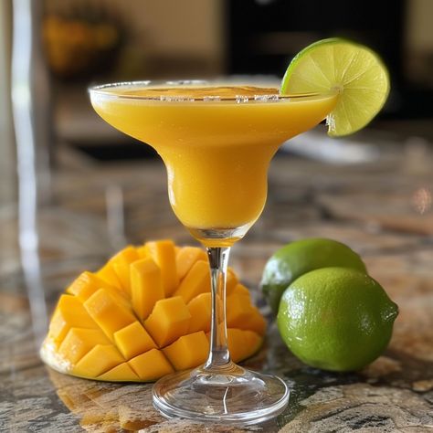 🥭 Exotic Mango Daiquiri, a sip of paradise! #TropicalTaste 🍹 Mango Daiquiri 🛒 Ingredients: Mango: 1, peeled and chopped Ice: 1 cup Rum: 2 oz Lime juice: 1 oz Sugar: 1 tbsp 👩‍🍳 Instructions: Blend: All ingredients until smooth. Serve: Immediately. 🥭 Refresh your senses with this sweet, icy delight. Perfect for any celebration! #DaiquiriDreams Dream Restaurant, Mango Daiquiri, Mango Cocktail, Instagram Recipes, Trending Recipes, Daiquiri, 18th Birthday, Lime Juice, Tasty Dishes