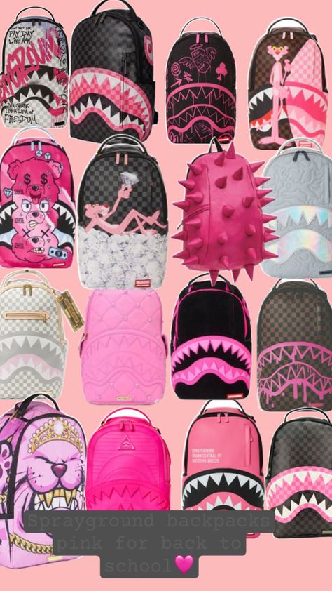 Baddie Backpacks, Sprayground Backpack, Pretty Backpacks, Cute Backpacks For School, Backpack Ideas, Spray Ground, Zepeto Looks Ideas, Hypebeast Room, Cute Disney Characters