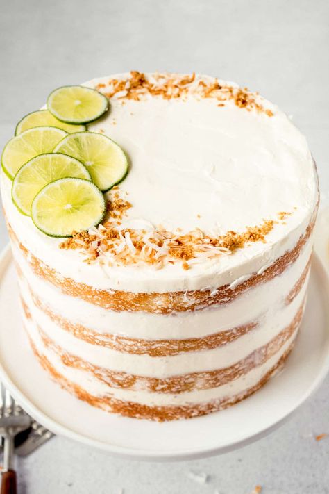 Coconut Decorated Cake, Lime Coconut Dessert, Lime And Coconut Cake, Coconut Cake Wedding, Lime Cake Decoration, Coconut Cake Decoration Ideas, August Birthday Cake, Key Lime Layer Cake, Coconut Wedding Cake