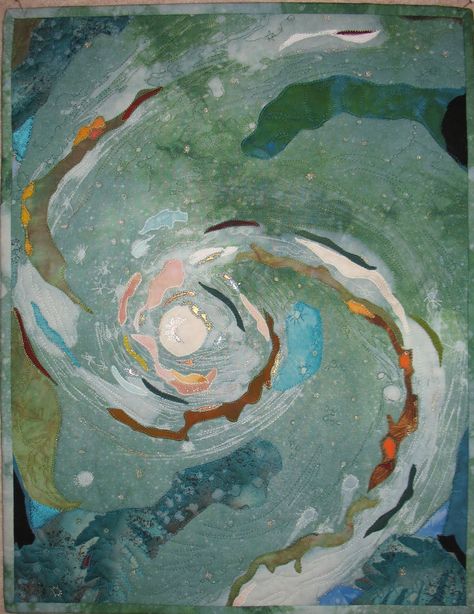 Galaxy Quilt Galaxy Quilt, Themed Quilts, Circle Game, Brain Art, Circle Quilts, Mixed Media Sculpture, Landscape Quilts, Quilt Of Valor, Contemporary Quilts