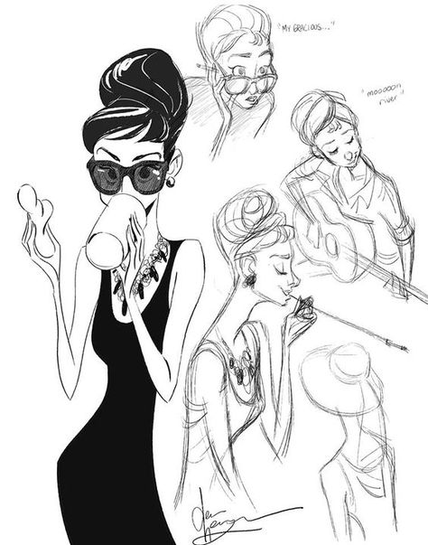 “Breakfast at Tiffany's” by Dean Heezen*: Art Sketches Cartoon Character Design, Women Character Design, Dean Heezen, Animation Anime, Breakfast At Tiffany's, Art Animation, 캐릭터 드로잉, Breakfast At Tiffanys, Blog Website