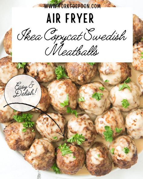 Air Fryer Swedish Meatballs, Turkey Sweedish Meatballs, Meatballs And Noodles Recipe, Swedish Meatball Appetizer, Healthy Swedish Meatballs, Gluten Free Swedish Meatballs, Turkey Swedish Meatballs, Ikea Swedish Meatballs, Swedish Meatballs Easy