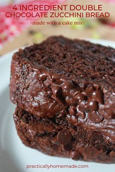 Chocolate Cake Mix With Zucchini, Zucchini Cake Mix Recipes, Chocolate Zucchini Bread Cake Mix Recipe, Cake Mix Zucchini Muffins, Zucchini Bread With Cake Mix Easy, Cake Mix Zucchini Bread, Chocolate Zucchini Loaf, Double Chocolate Zucchini Bread, Zucchini Loaf