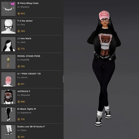 Imvu Birthday Outfits, Imvu Display Names Ideas, Imvu Outfits Ideas Baddie With Names, Imvu Outfits Ideas Cute Y2k, Imvu Outfits Ideas Baddie, Imvu Body, Imvu Outfits Ideas, Imvu Fits, Imvu Baddie