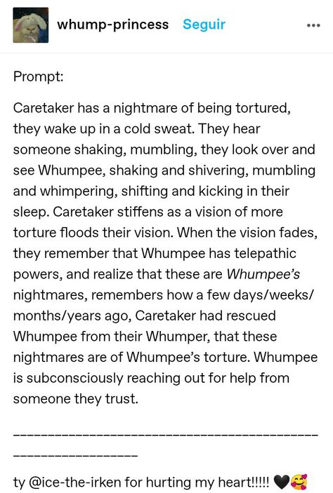 #whump Whump Prompts Non Human, Otp Prompts Whump, Whump Prompts Collapse, Whump Writing Prompts, Whump Torture Writing Prompts, Whump Prompts Caretaker, Whump Prompts Manhandling, Writing Prompts Whump, Wump Prompts