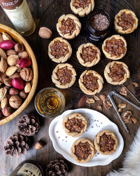 Brown Butter Maple Bacon Butter Tarts | The Lemon Apron Coffee Shop Counter, Bacon Butter, Butter Tart, Butter Tarts, Maple Bacon, King Arthur Flour, Holiday Cooking, Brown Butter, Sweet Stuff