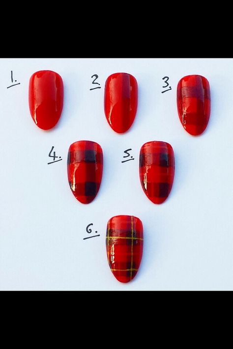 plaid Diy Plaid Nails, Plaid Nail Designs, Plaid Nail Art, Nail Art Noel, Xmas Nail Art, Plaid Nails, Christmas Gel Nails, Cat Kuku, Xmas Nails