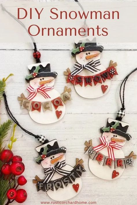 Make your own Christmas décor! These DIY snowman ornaments are designed to make crafting fun, easy and personalized to your style. Diy Christmas Crafts To Sell, Diy Snowman Decorations, Diy Snowman Ornaments, Snowman Crafts Diy, Easy Christmas Ornaments, Diy Christmas Ornaments Easy, Diy Snowman, Snowman Christmas Ornaments, Christmas Décor