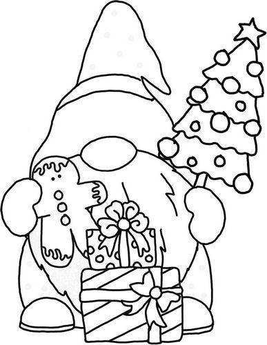 Christmas Gnomes Drawing Simple, Christmas Gnome Colouring Pages, Gnomes To Color, Christmas Gnomes Clip Art, Krismas Drawing, Gnome Wood Burning Patterns, Santas Workshop Coloring Page, Gnome Clipart Free Printable, Christmas Nomes Drawing