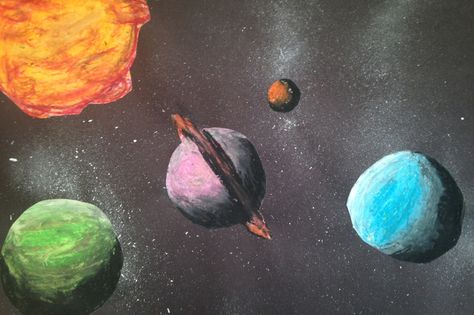 Shaded Planets- Middle School www.haytartroom.weebly.com Planet Oil Pastel, Oil Pastel Lessons Middle School, Oil Pastel Planets, Shading Exercises, Drawing Forms, Art Rubric, Art Elementary, Eclipses Art, Steam Lessons