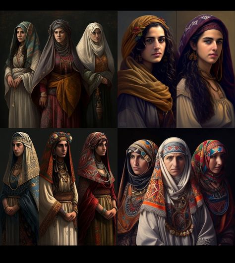 Egyptian Traditional Clothing, Hispanic Clothing, Ancient Jews, Hindu Clothing, Biblical Costumes, Dynasty Clothing, Ancient Israelites, Ancient Queen, Character Design Girl