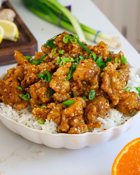 Better-than-takeout orange chicken made at home for an easy weeknight dinner recipe! One Pan Chicken Pot Pie, Pan Chicken Pot Pie, Crispy Orange Chicken Recipe, Kosher Rules, Crispy Orange Chicken, Creamy Chicken Pot Pie, Chicken Pot Pie Filling, Cooking Basmati Rice, Orange Chicken Recipe