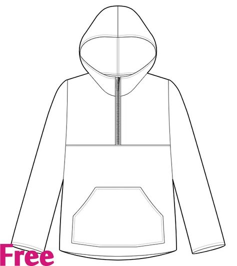 Pullover Hoodie Sewing Patterns | DRCOS Patterns & How To Make Hoodie Sewing Pattern Free, Sewing Hoodie, Drcos Patterns, Hoodie Template, Hoodie Sewing, Hoodie Sewing Pattern, Sweatshirt Pattern, Japanese Sewing Patterns, Lady L