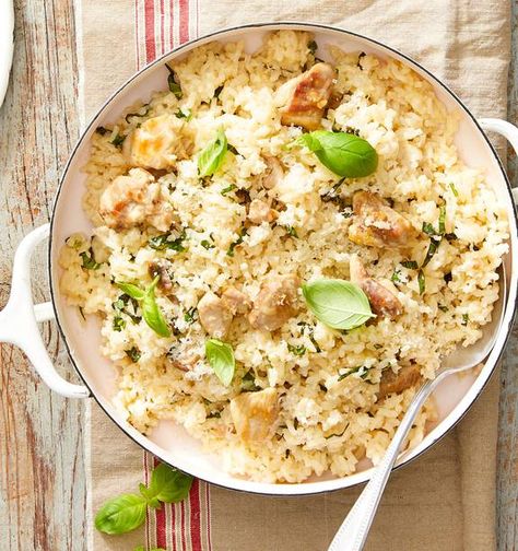 Campbell's Quick Oven Baked Chicken Risotto - NZ Herald Oven Risotto Recipes, Quick Oven Baked Chicken, Oven Bake Chicken, Oven Risotto, Savoury Bites, Chicken Risotto, Oven Chicken, Rice Protein, Risotto Recipes