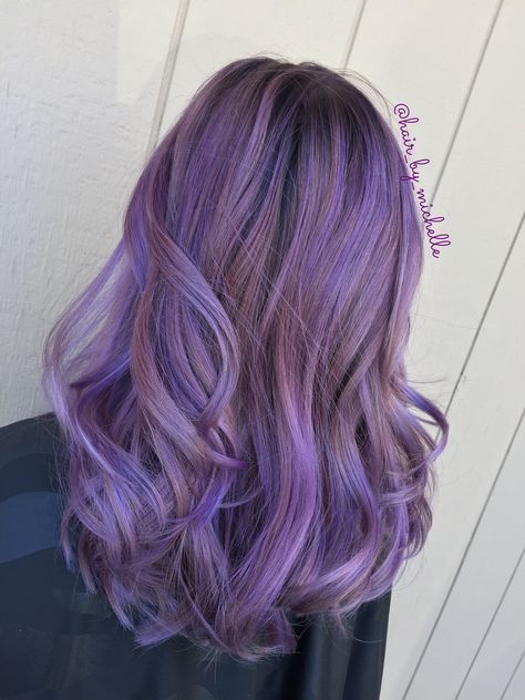 Purple Hair with Shadow Root Purple Hair With Shadow Root, Purple Hair Shadow Root, Balayage Purple Hair, Balayage Purple, Impulsive Thoughts, Shadow Roots Hair, Balayage Hair Honey, Balayage Hair Morenas, Balayage Hair Blonde Short