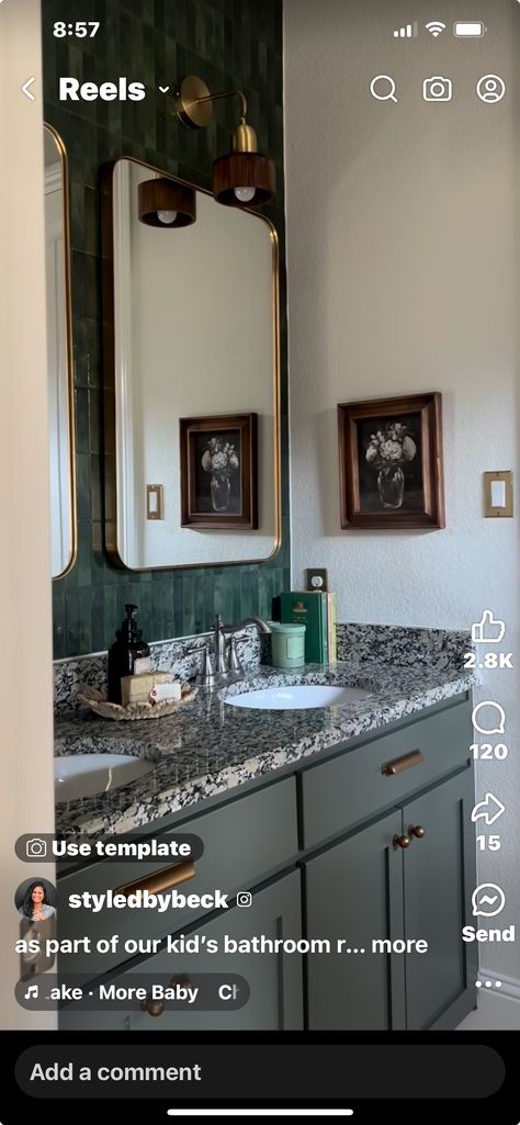 Dark Granite Bathroom, Dark Granite Bathroom Countertops, Gray Counter Tops, Luna Pearl Granite, Grey Granite Countertops, Granite Bathroom Countertops, Granite Bathroom, Granite Vanity, Dark Granite