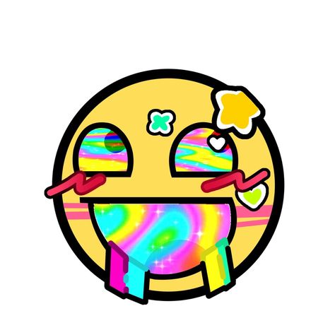 Epic Face, Smiley, Rainbow, Yellow