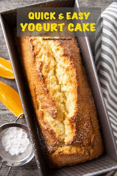 Yogurt Cake Healthy, Yogurt Dessert Recipes, French Yogurt, French Yogurt Cake, Traditional French Recipes, Yogurt Dessert, Yoghurt Cake, Greek Yogurt Recipes, Yogurt Cake