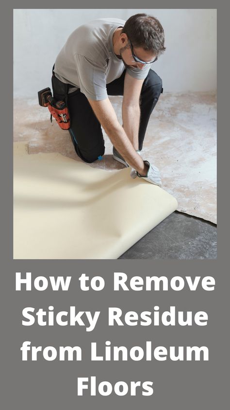 Linoleum floors can become sticky over time if a residue builds up. This can be caused by various things such as spilled liquids or tracked-in dirt. Here's how to remove the sticky residue and get your flooring looking like new again. How To Clean Linoleum Floors Kitchens, Removing Linoleum Flooring, How To Remove Old Linoleum Flooring, How To Remove Linoleum Flooring, Remove Linoleum Flooring, Linoleum Cleaner, Removing Vinyl Flooring, Clean Linoleum Floors, Linoleum Kitchen Floors