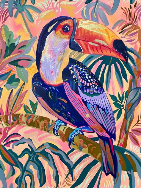 🎨🌟Create a Pipeline of Trending Images in Midjourney - Go to Link in my Bio👉🔗 Tropical Bird Illustration, Toucan Illustration, Brazilian Culture, Trending Images, Art Poster Design, Puzzle Art, Abstract Art Landscape, Vintage Poster Art, Mural Wall Art